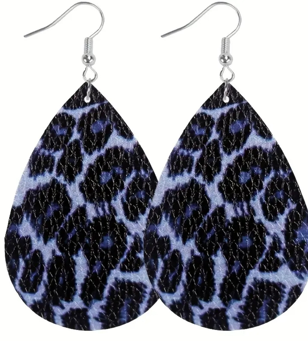 Printed Teardrop Earrings