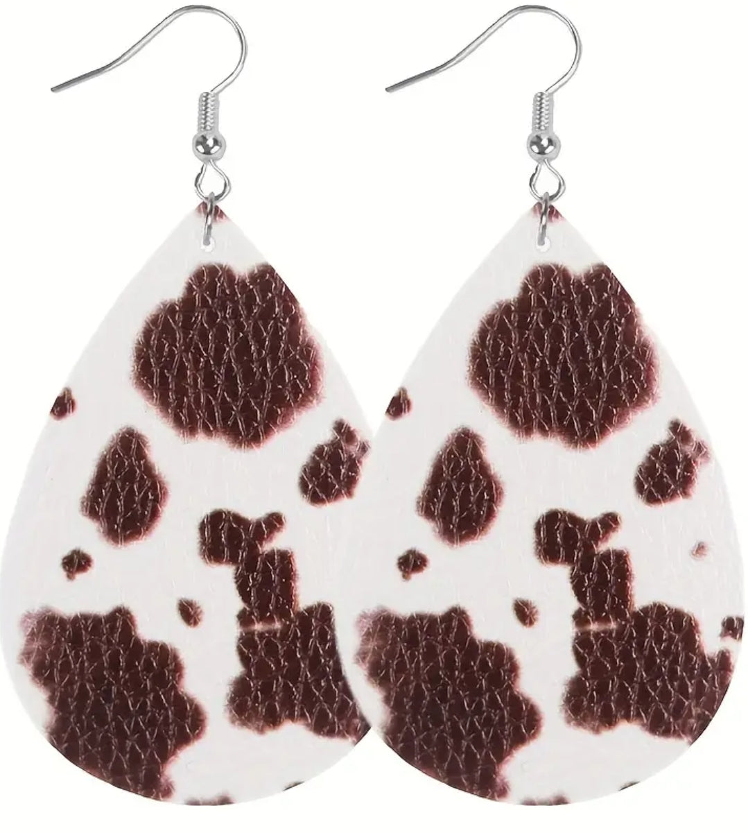 Printed Teardrop Earrings