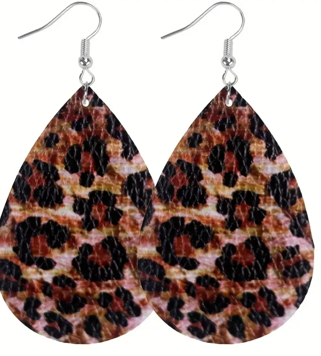 Printed Teardrop Earrings
