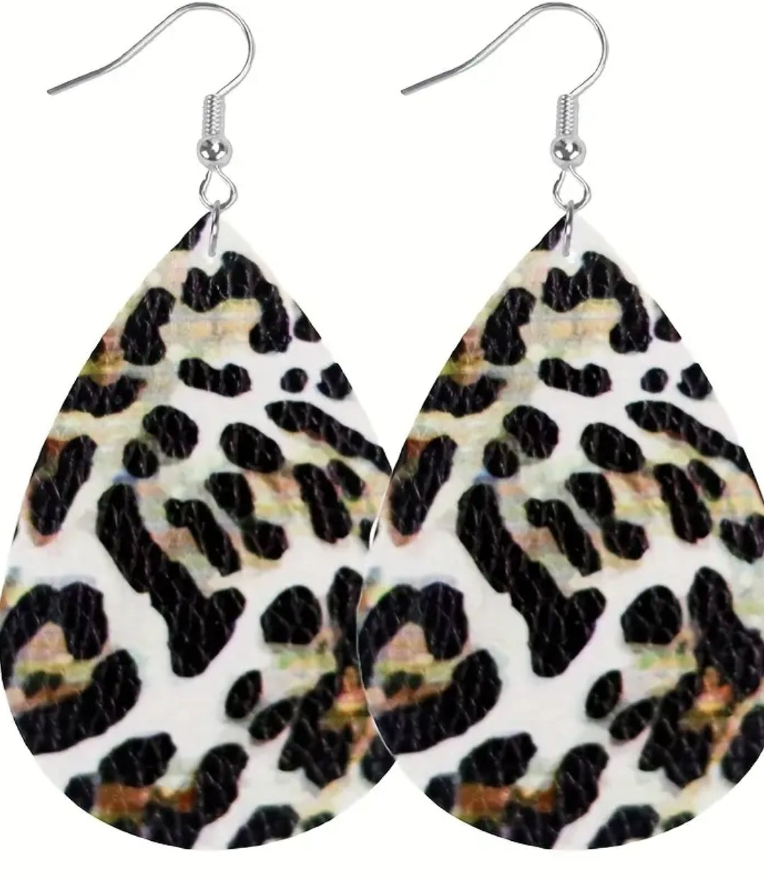 Printed Teardrop Earrings