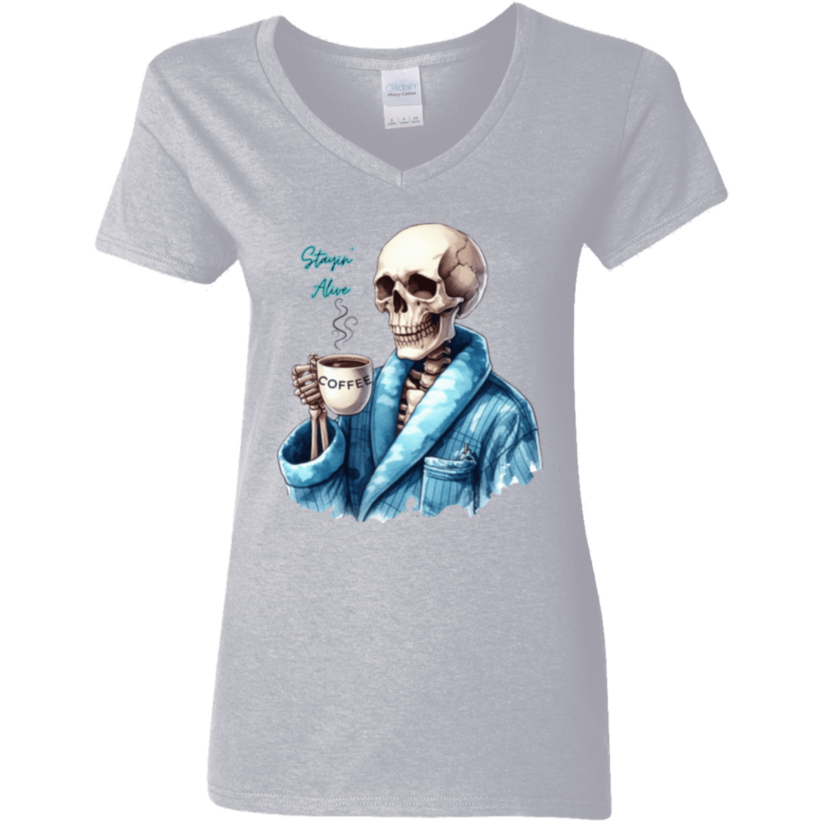 Stayin Alive V - Neck T-Shirt - Naynie's Treasures