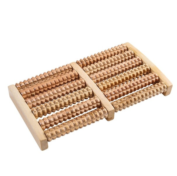 5 Row Wooden Foot Roller Wood Care Massage Care Tool