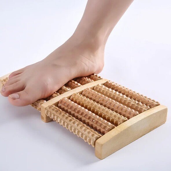 5 Row Wooden Foot Roller Wood Care Massage Care Tool