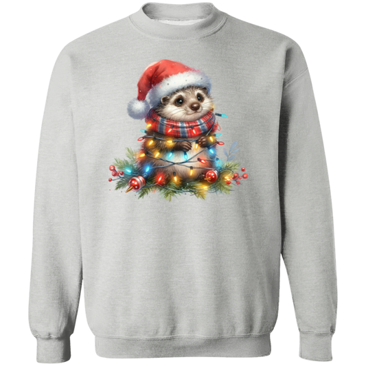 Scarf and Lights Crewneck Pullover Sweatshirt