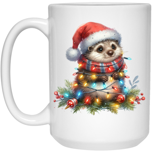 Scarf and Lights 15oz White Mug