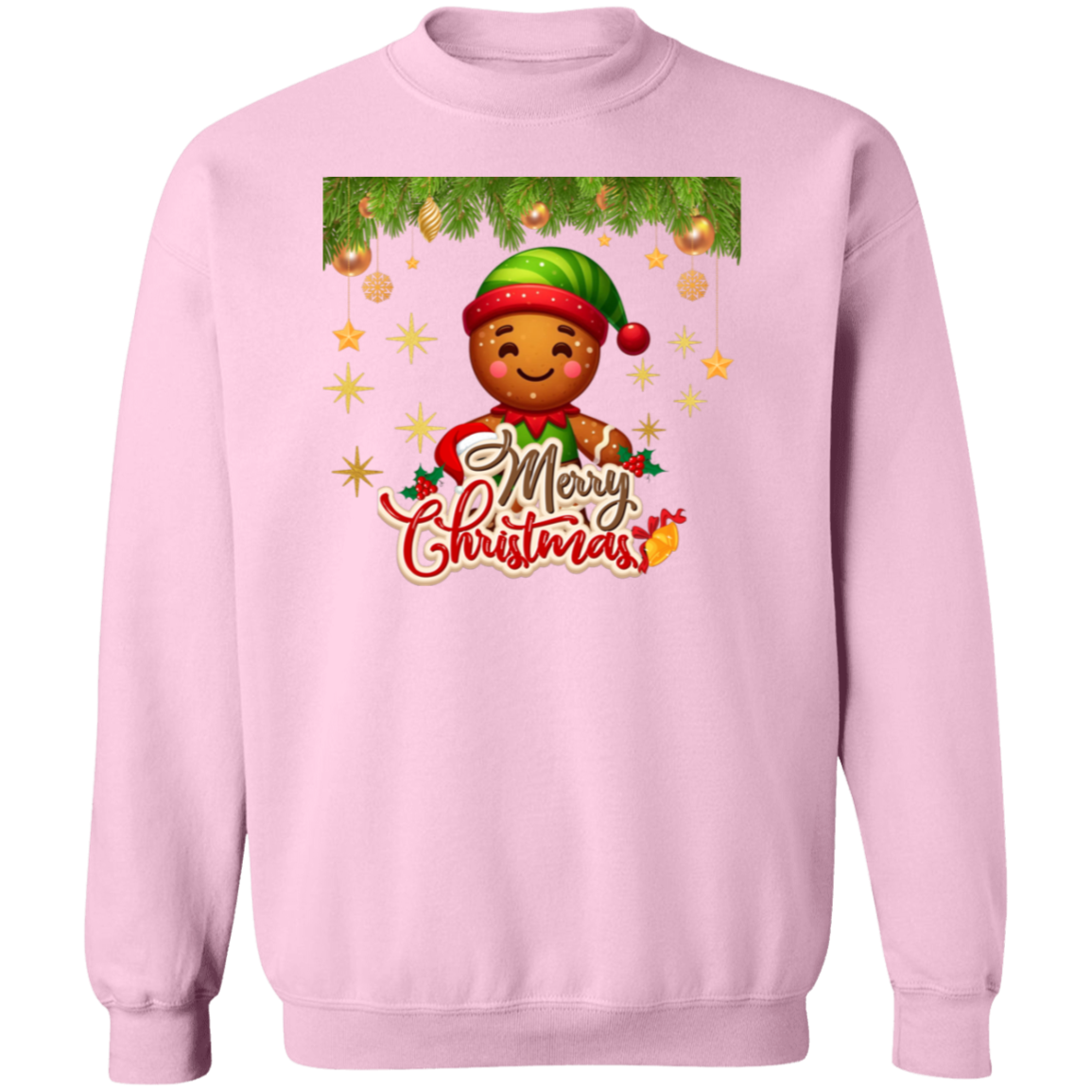 Gingerbread Elf Crewneck Pullover Sweatshirt