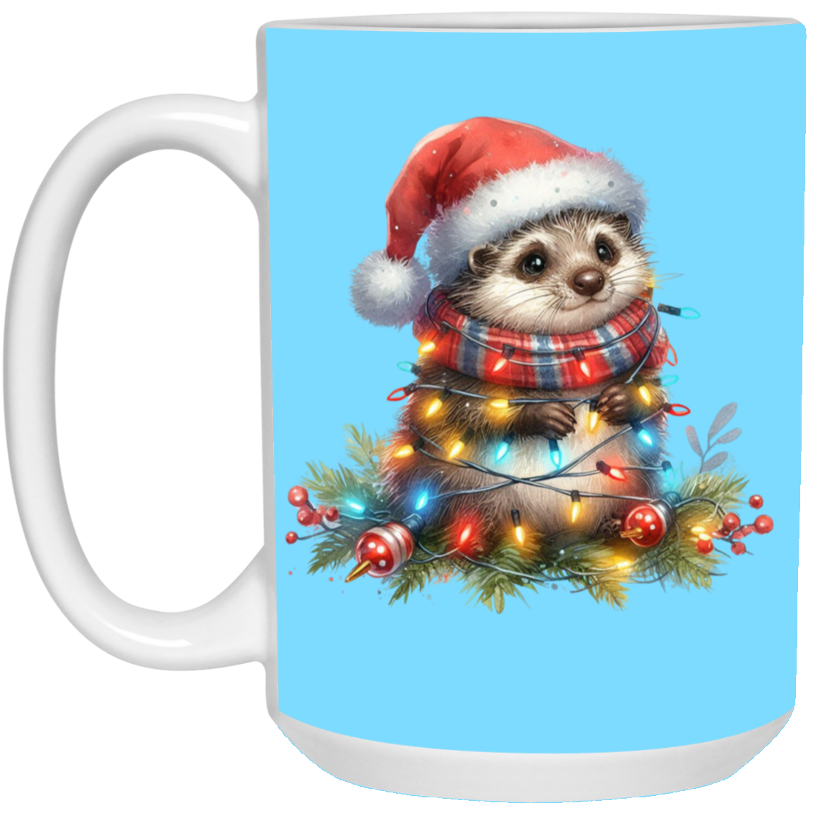 Scarf and Lights 15oz White Mug