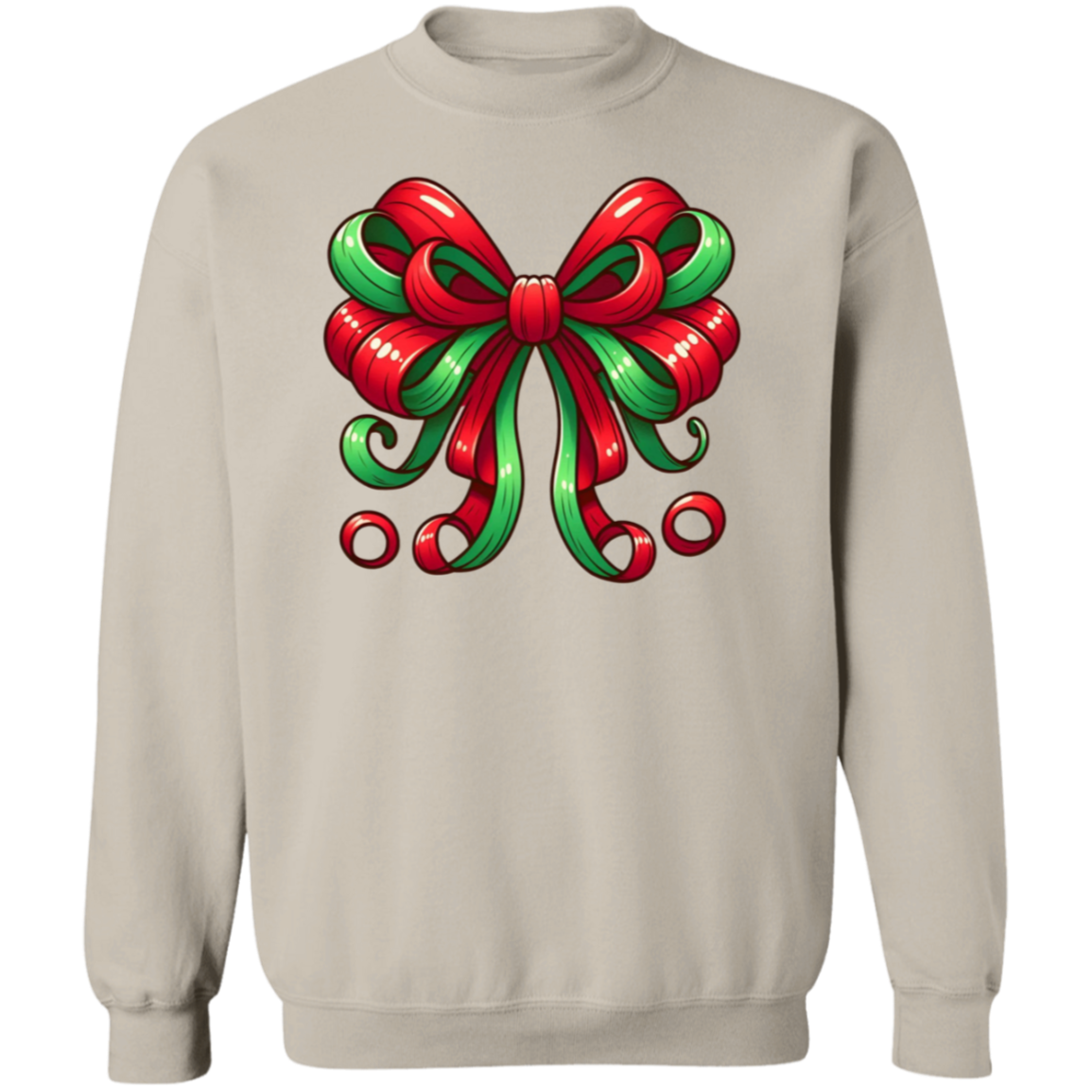 Christmas Bow Pullover Sweatshirt