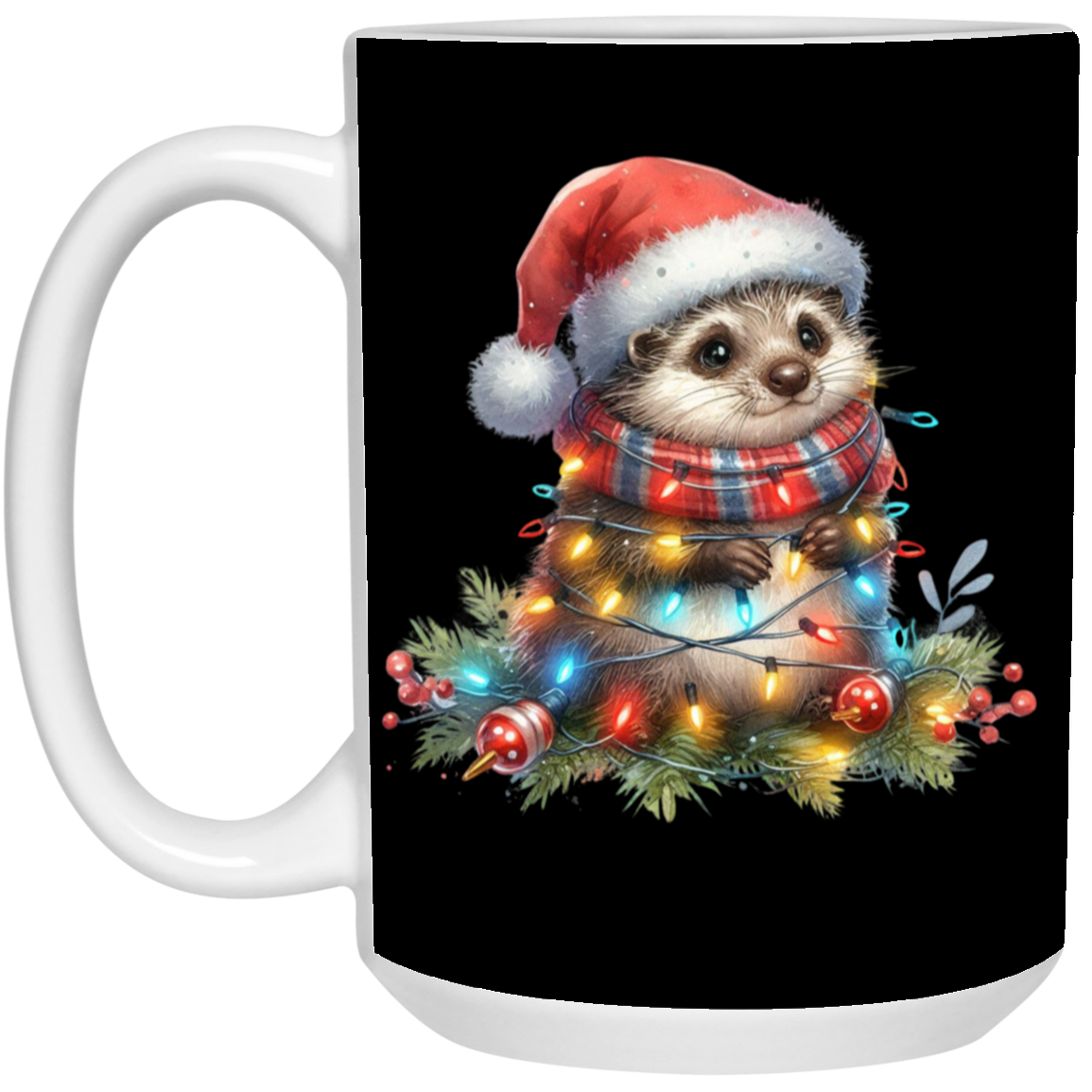 Scarf and Lights 15oz White Mug