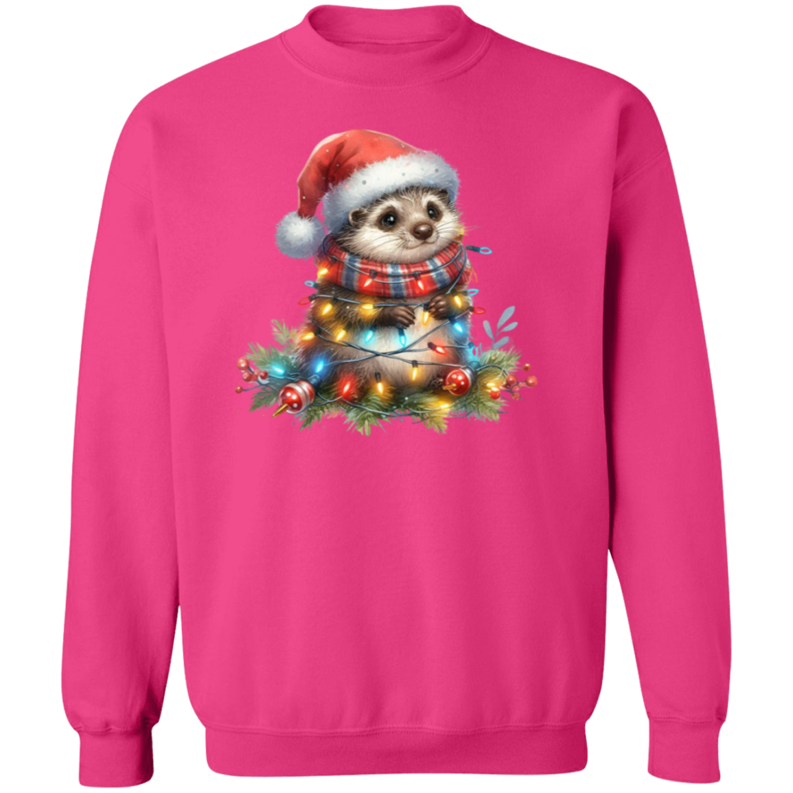 Scarf and Lights Crewneck Pullover Sweatshirt