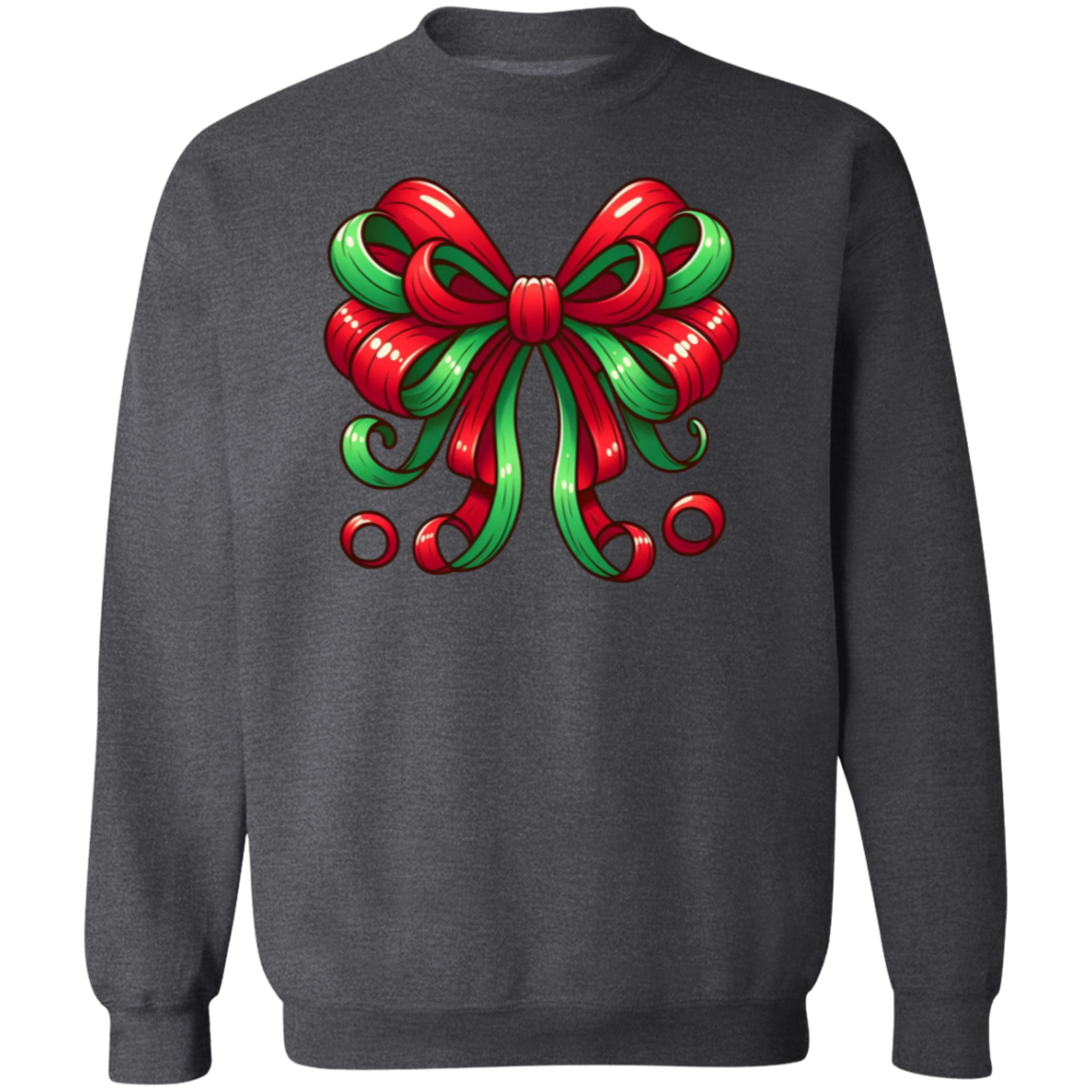 Christmas Bow Pullover Sweatshirt