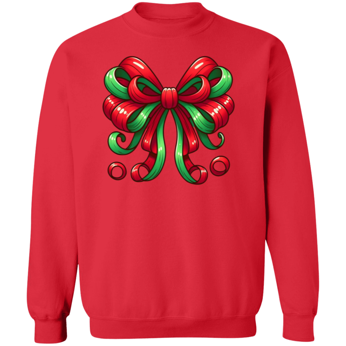 Christmas Bow Pullover Sweatshirt