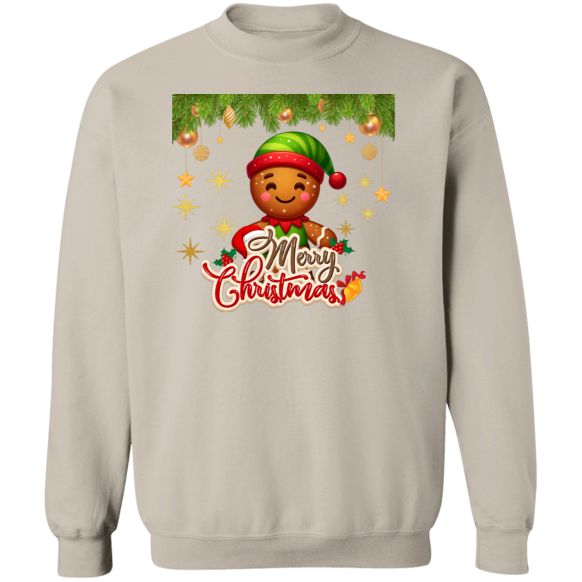 Gingerbread Elf Crewneck Pullover Sweatshirt