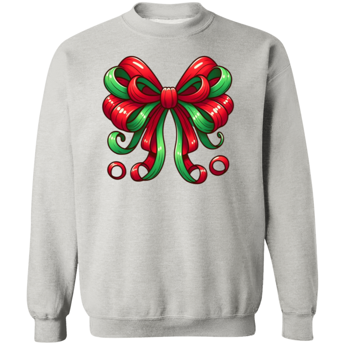 Christmas Bow Pullover Sweatshirt