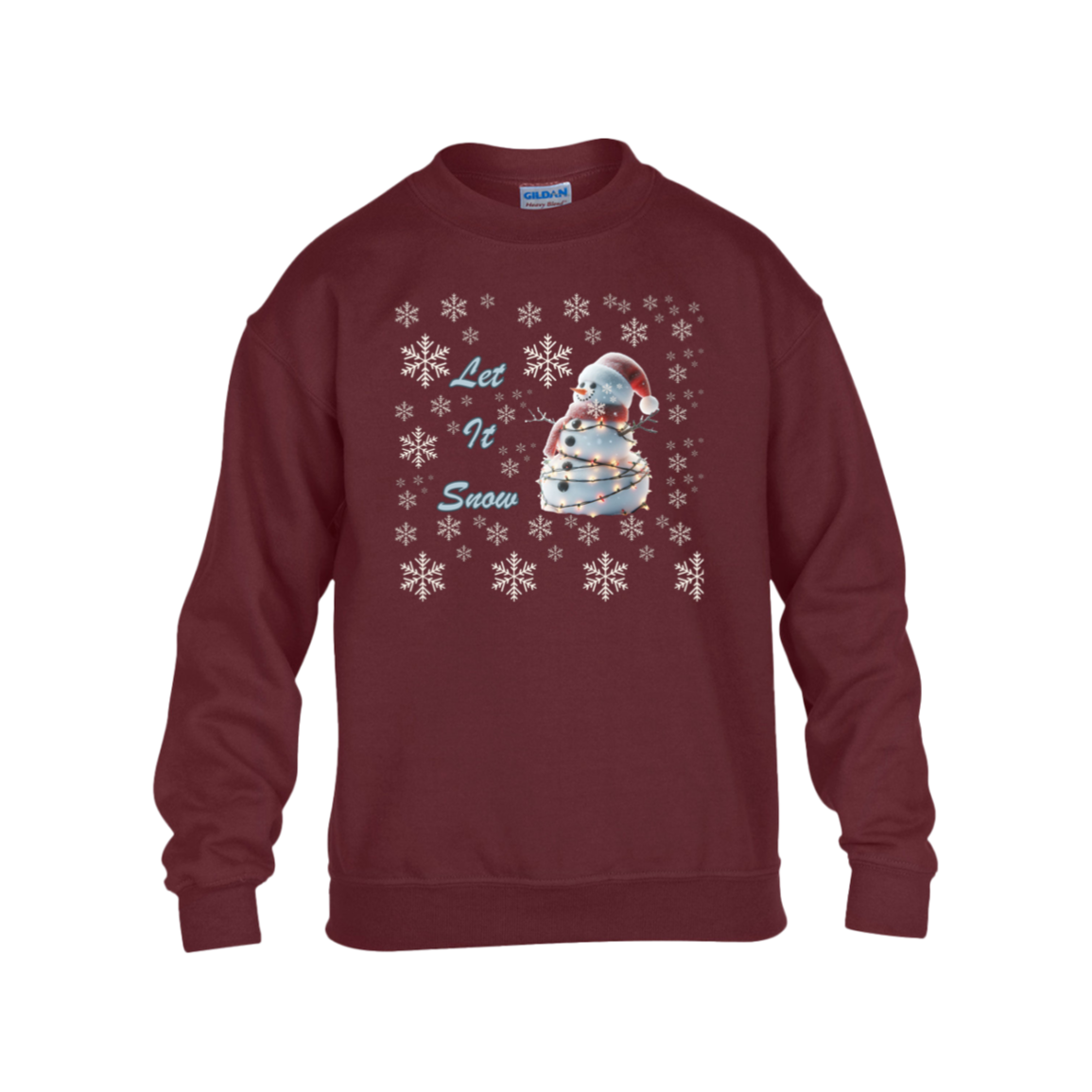 Let It Snow Kids Heavy Blend Fleece Sweatshirt