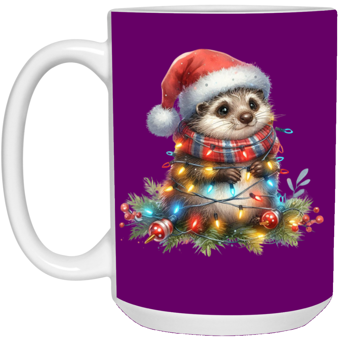 Scarf and Lights 15oz White Mug