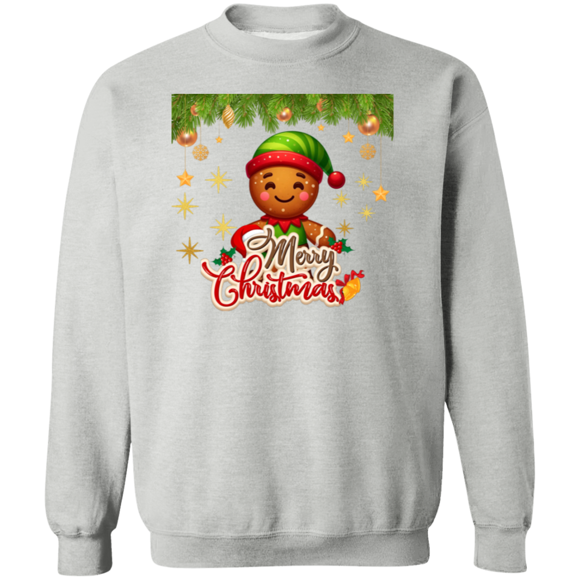 Gingerbread Elf Crewneck Pullover Sweatshirt