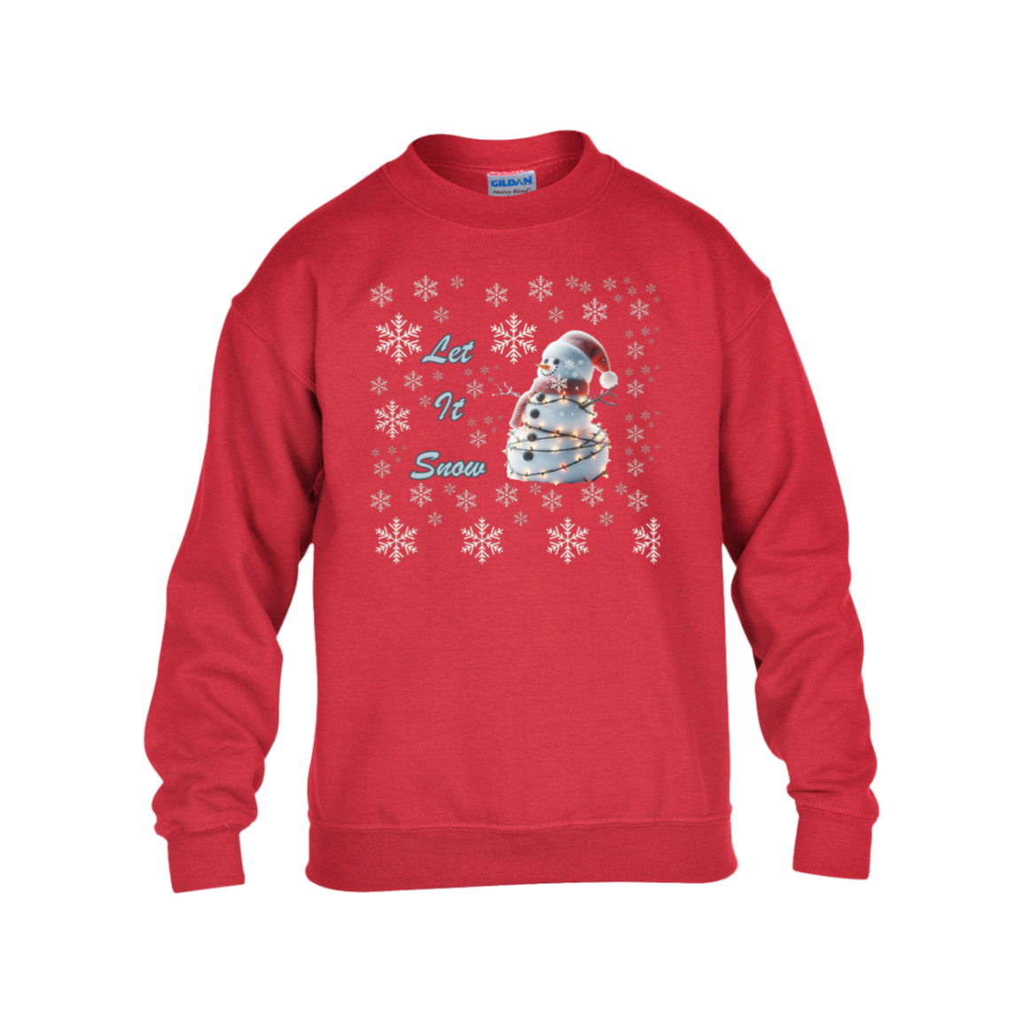 Let It Snow Kids Heavy Blend Fleece Sweatshirt