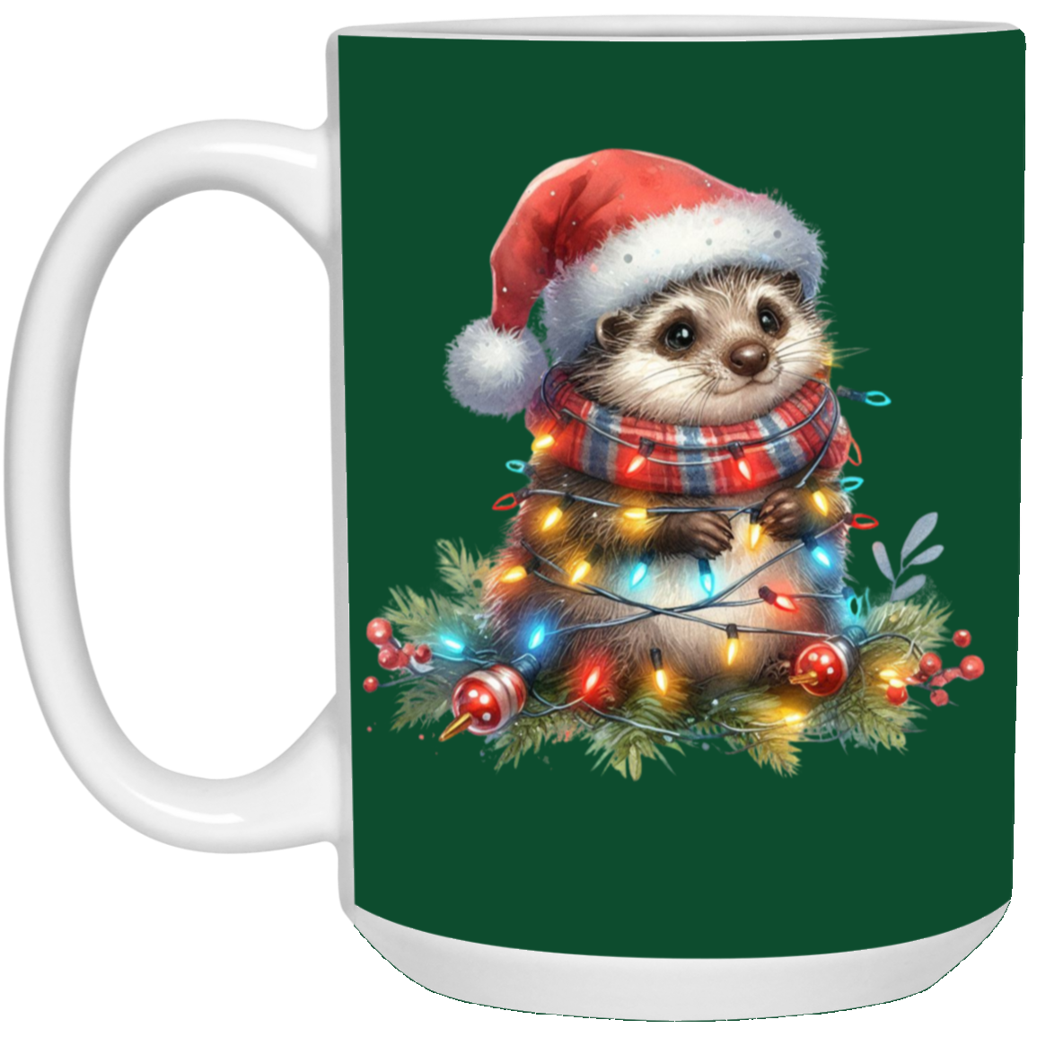 Scarf and Lights 15oz White Mug