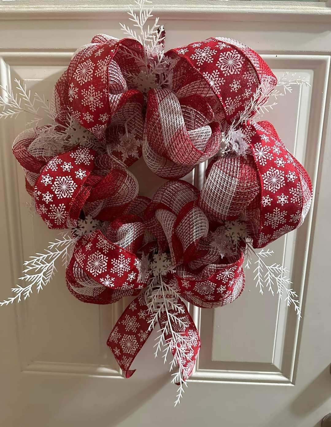 Handmade Red Christmas Wreath