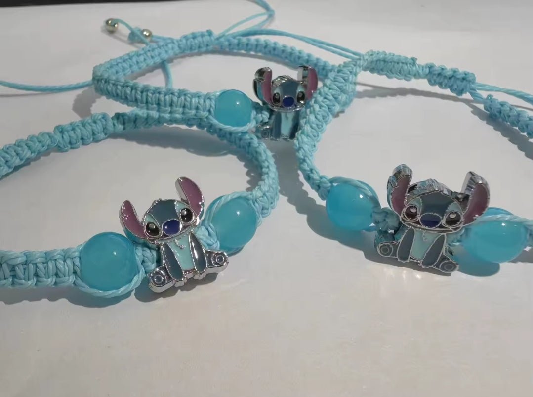 Blue Character Charm Bracelet — Cute Beaded Friendship Bracelet - Naynie's Treasures