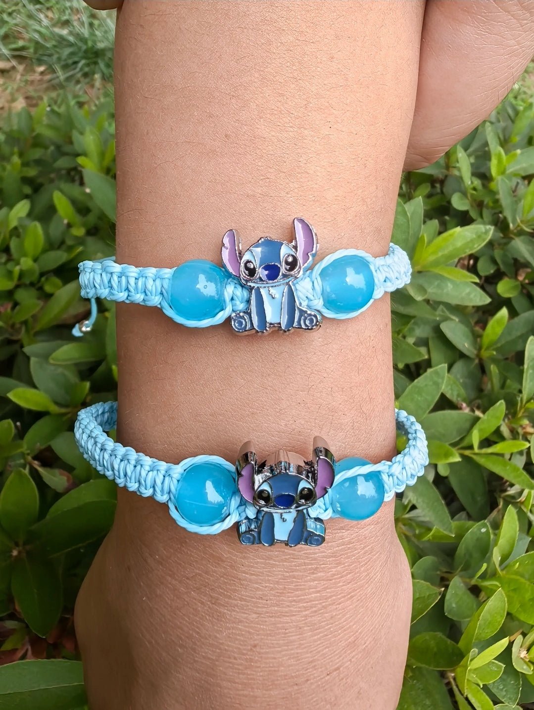 Blue Character Charm Bracelet — Cute Beaded Friendship Bracelet - Naynie's Treasures