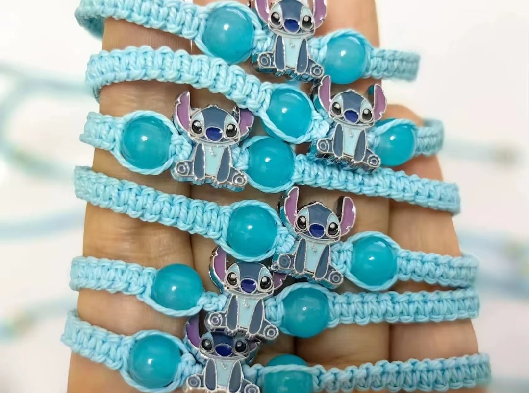Blue Character Charm Bracelet — Cute Beaded Friendship Bracelet - Naynie's Treasures