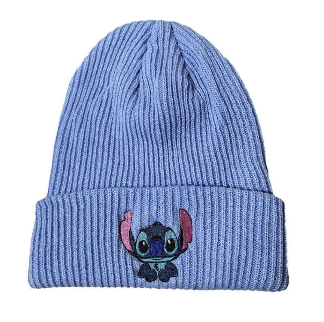 Blue Character Knit Beanie — Cozy Winter Hat for Kids & Adults - Naynie's Treasures