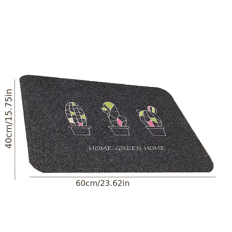 Cactus Embroidered Floor Mat