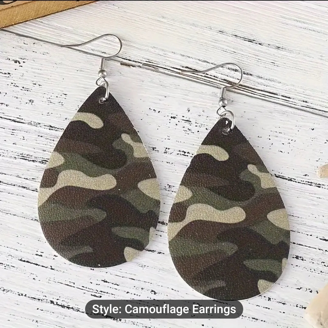 Camo Queen Bundle — Tank & Leggings Set + Statement Earrings + Sandals (Save $8.98) - Naynie's Treasures