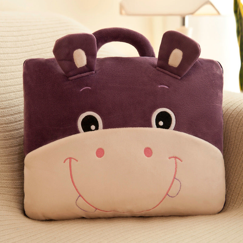 Cartoon Folding Pillow Nap Blanket