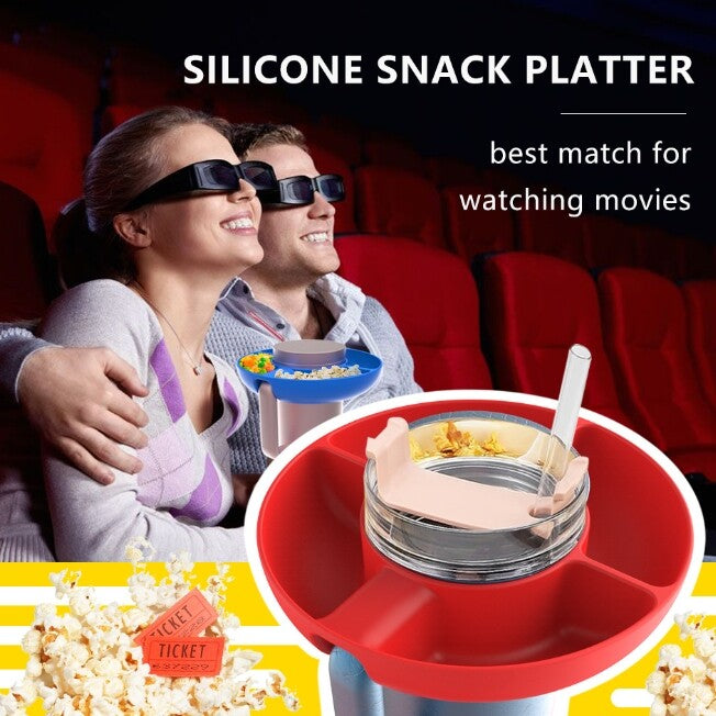 Silicone Snack Bowl Food-Grade Snack Tray Stanley Cup Accessories