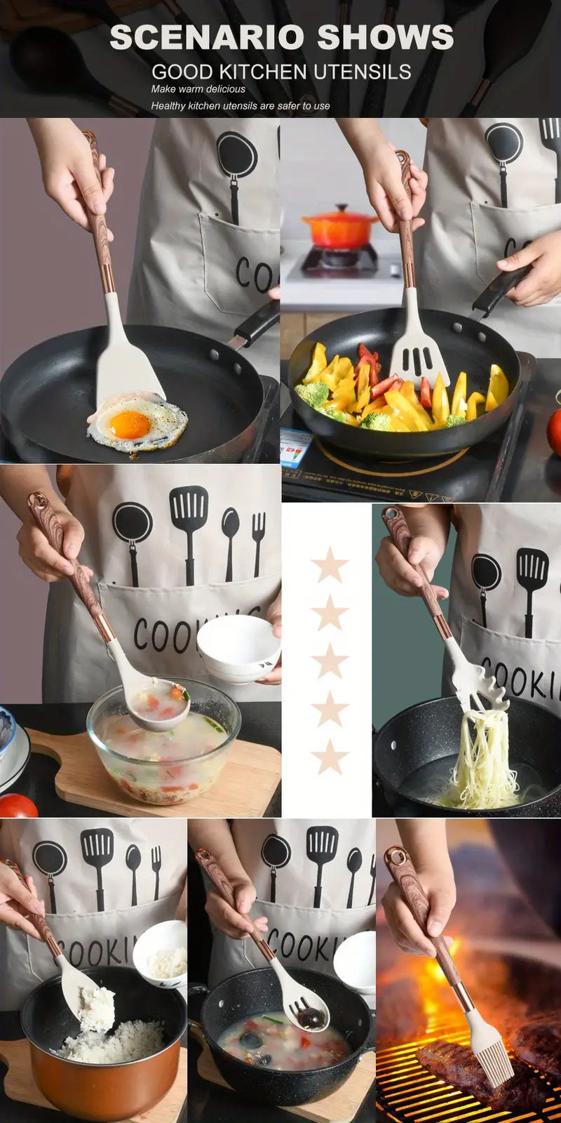 Silicone Cooking Utensils Set