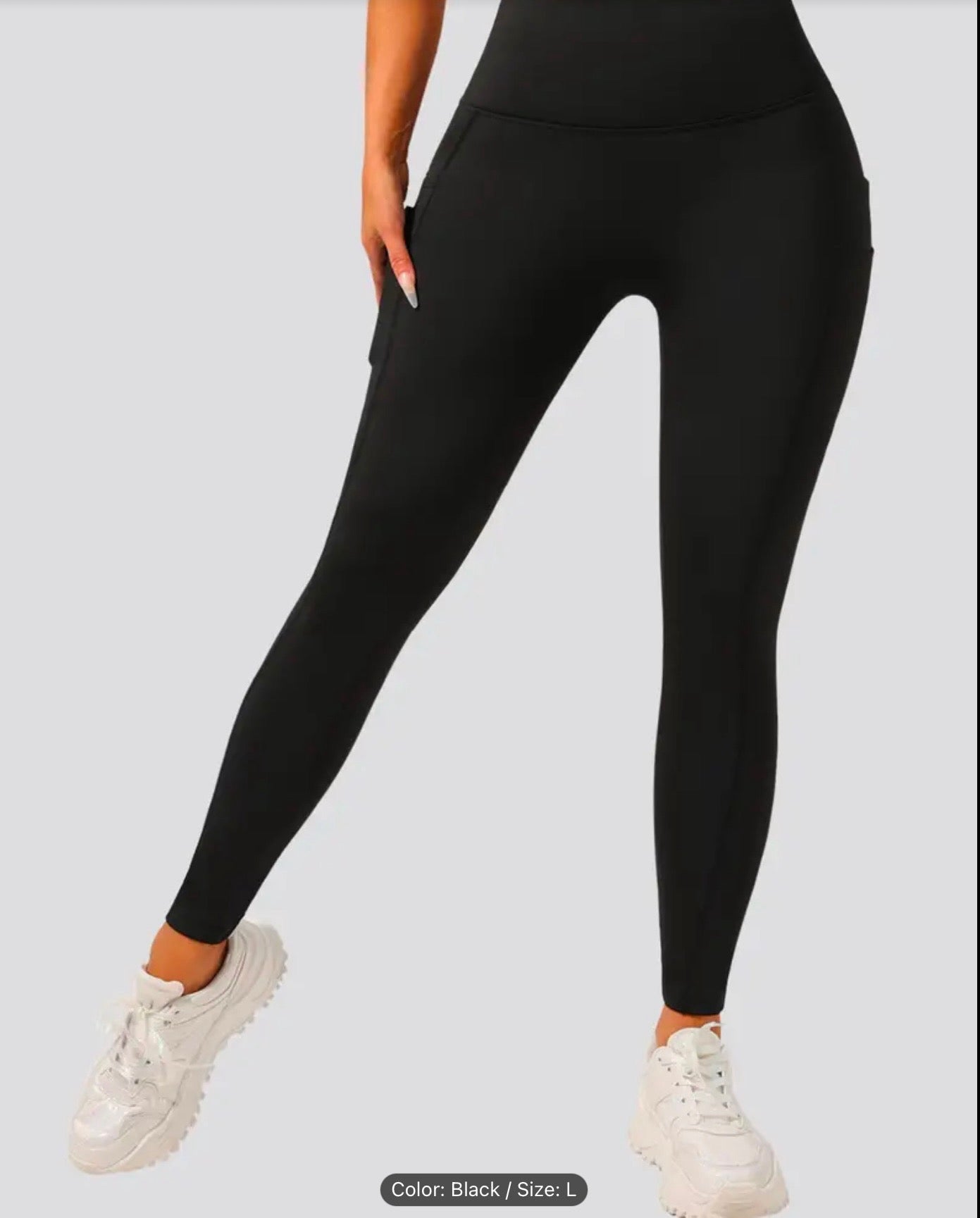 High - Waisted Leggings with Double Pockets — Soft Stretch, Tummy Control - Naynie's Treasures