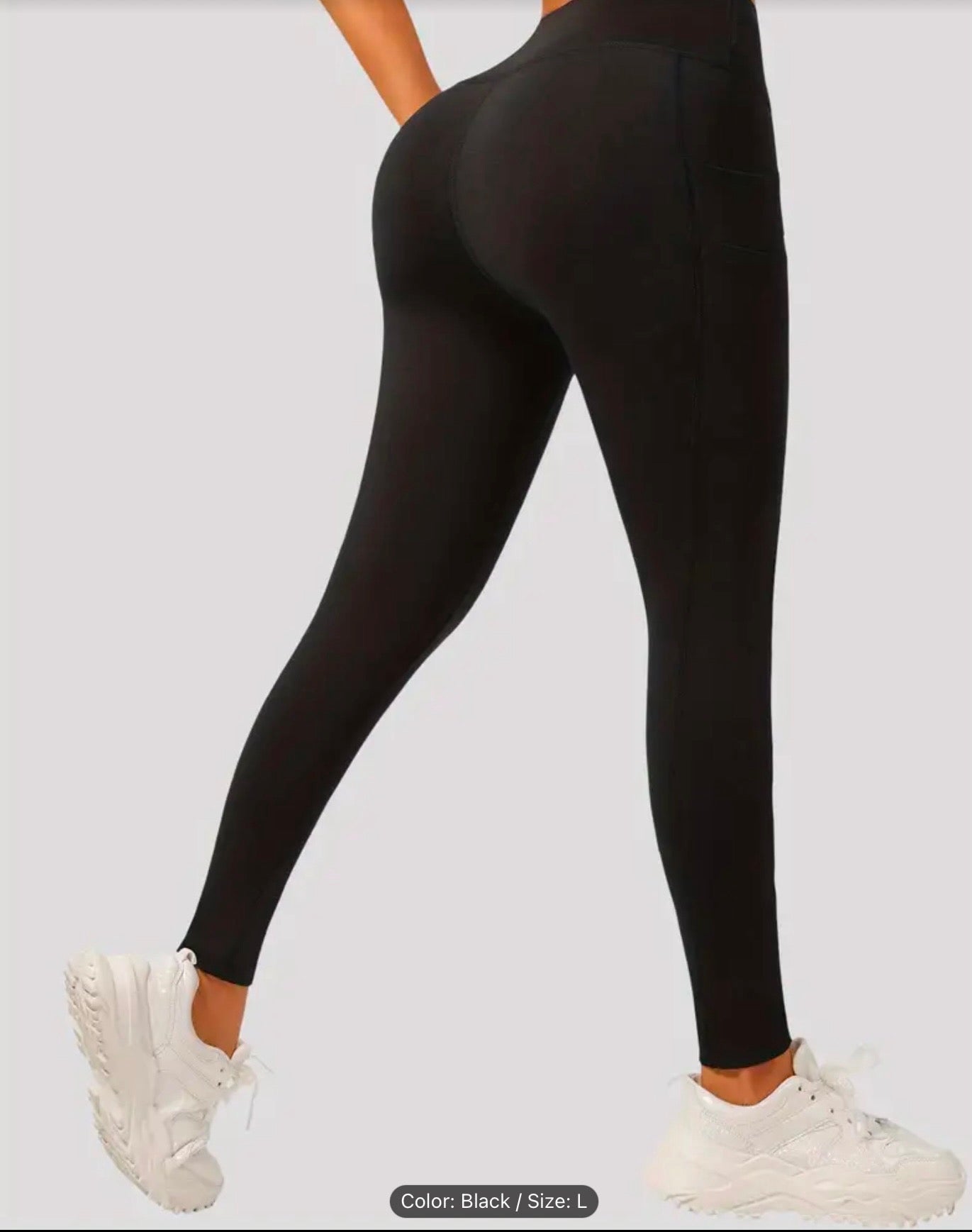 High - Waisted Leggings with Double Pockets — Soft Stretch, Tummy Control - Naynie's Treasures