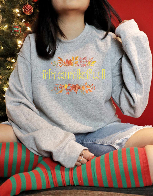 Thanksgiving Thankful Pullover Sweatshirt