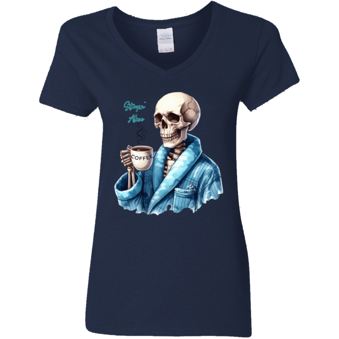Stayin Alive V - Neck T-Shirt - Naynie's Treasures
