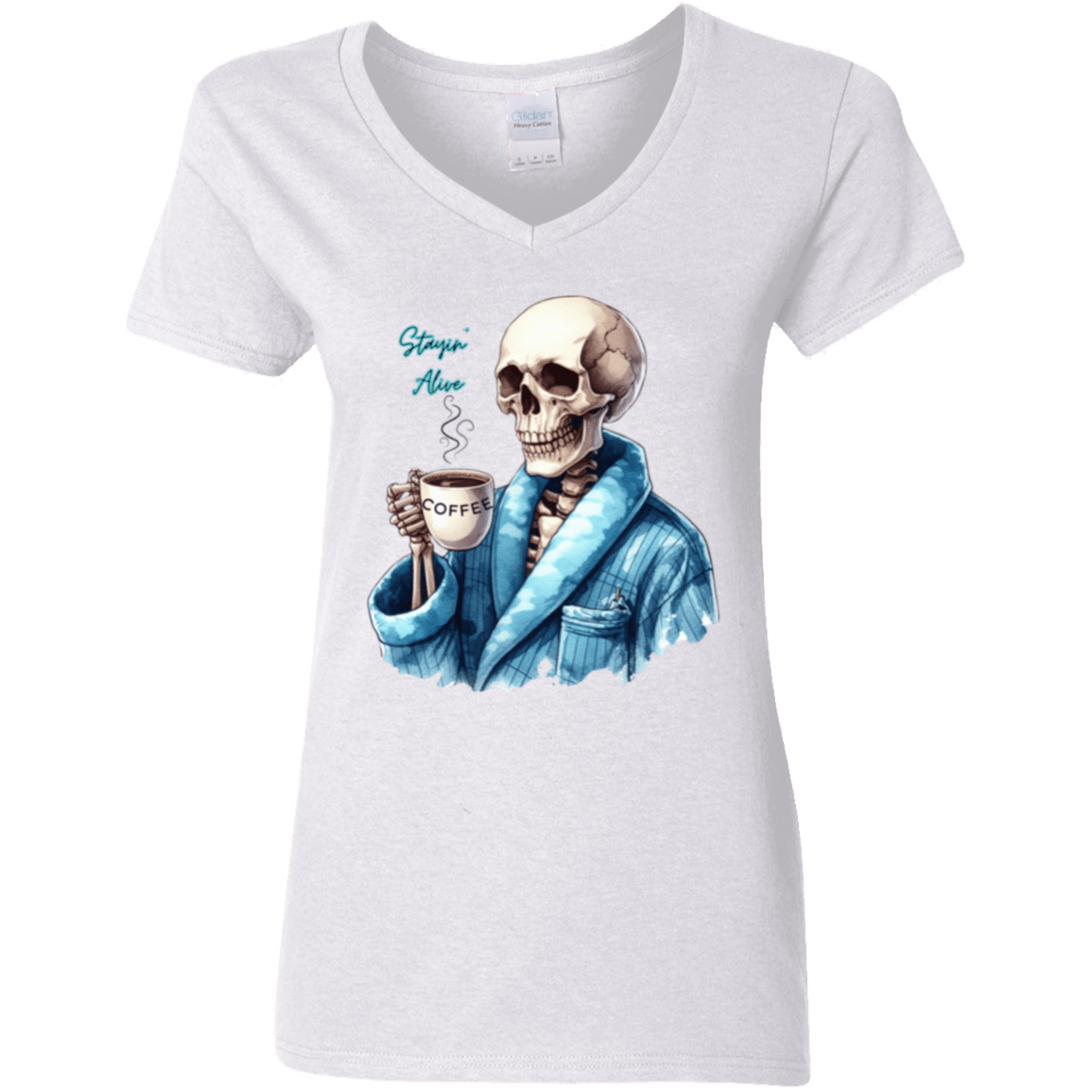 Stayin Alive V - Neck T-Shirt - Naynie's Treasures